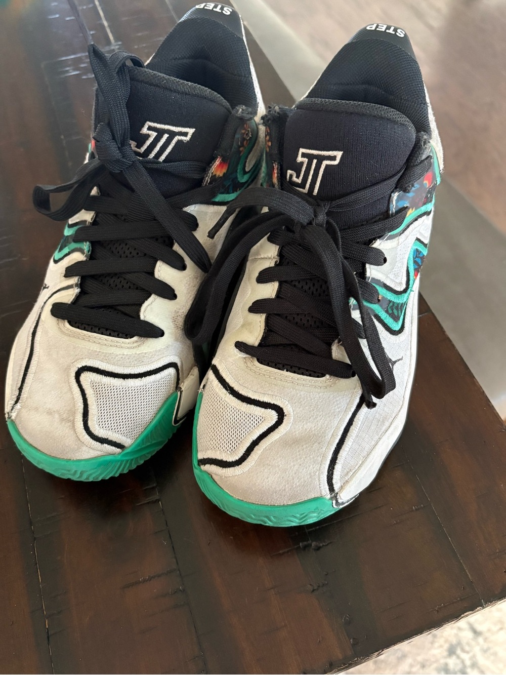 Kids Jason Tatum Athletic Shoes in White and Green